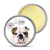 The Blissful Dog Bulldog Nose Butter, Versatile Dog Nose Balm to Reduce Dryness, Handcrafted, Easy-to-Apply, Unscented, 1 oz.