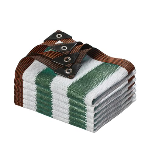 Green and White Stripes Shade Cloth 90% Shading Sun Shade Net 3.3X6.6FT 9.9X65.6FT 16.4X39.4FT 26X32.8FT Shade Cover for Plants Greenhouse Outdoor Pergola Lawn (Size : 26x49.2ft)