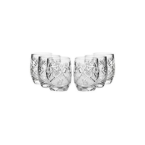 Set of 6, 1.5-Oz Hand Made Vintage Russian Crystal Shot Glasses, Vodka Liquor Old-fashioned Glassware Cover