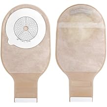 One Piece Ostomy Colostomy Bags, Ostomy Supplies, Drainable Ostomy Pouch for Ileostomy Stoma Care, Cut to Fit20-70mm, Box of 10