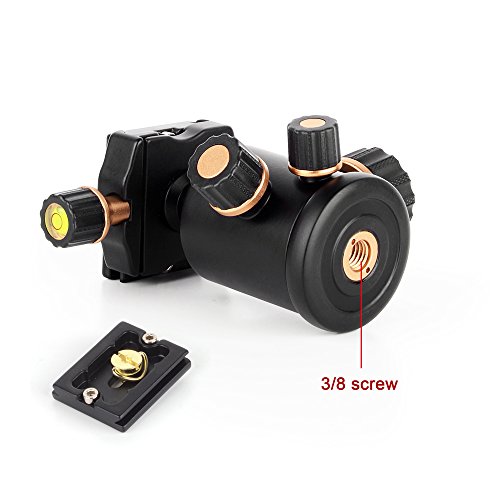 Pergear Th3 Pro Dslr Camera Tripod Ball Head, 8Kg/17.6Lbs Loading Capacity, 360 Degree Swivel, Metal Build Quality, Fine Tuning Damping, U-Shaped Groove Design For Easy Switching Into Vertical Mode #TOP4