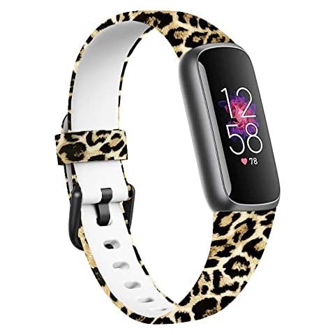 Luxe Straps Compatible with Fitbit Luxe Watch Bands Wrist Strap for Men Women Colorful Pattern Floral Sport Watchband Bracelet Bangle Wristband Replacement Accessories with Metal Buckle Small Wrist Cover