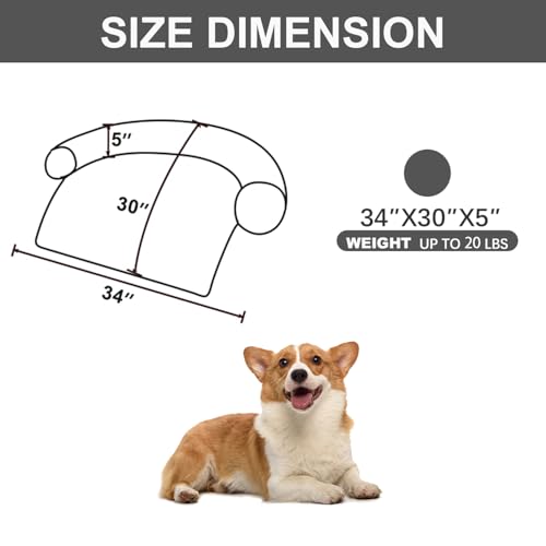 Image of Calming Dogs /Cats Bed Mats, Dog Pad Washable Removable Couch Cover, Plush Long Fur Mat for Pets, Waterproof Lining, Perfect for Small, Medium and Large Dogs and Cats (Dark Gray, 34 inchx30 inch)