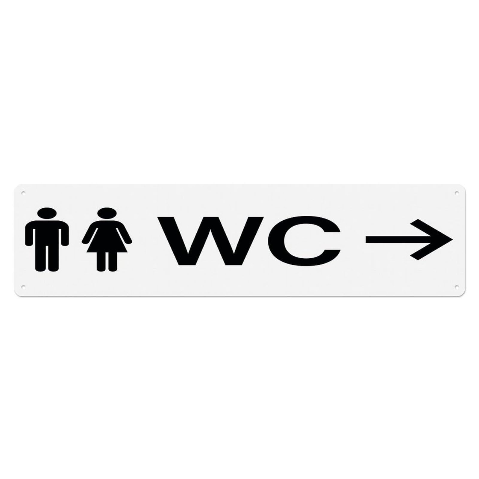 Classic Clean Office Lavatory Toilet(WC) Door Metal Tin Sign Plaque Wall Decor for Cafe, Club Bar, Office, Home Garden Metal Poster 4x16Inch