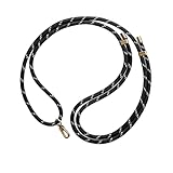 Mllepjdh Strong Wear - Correa de muñeca para teléfono inteligente, cadena de cordón para caídas accidentales, cordón de poliéster para teléfono, Oro blanco y negro, talla única