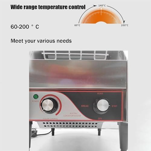 High-Efficiency Commercial Conveyor Toaster - Automatic Electric Bread Machine with Smart Temp Control | 150/300/450 Slices/Hour for Buffets & Bakeries