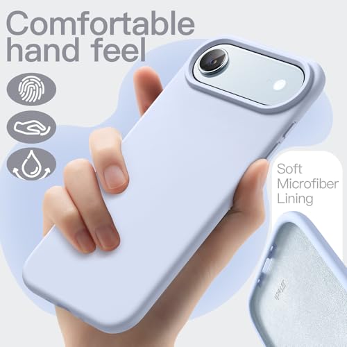Image of JETech Liquid Silicone Case for iPhone Air, Silky Soft Touch Full-Body Protection, Anti-Scratch Shockproof Phone Cover with Microfiber Lining, 6.5-Inch Display (Blue)