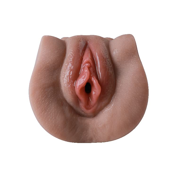 Giocattolo per masturbazione realistico con vulva, vagina tascabile da 16 cm in TPE, giocattolo sessuale per uomini, struttura interna 3D della vagina con labbra