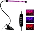 Otryad LED Grow Lights for Indoor Plants 20 LED, Plant Growing Lights Full Spectrum Auto ON Off with 3/9/12H Timer, 9 Dimmable Lightness Clip-On Desk Grow Lamp Bulb