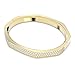 Swarovski Dextera Bangle Bracelet, Size M, Octagon Shape with White Crystal Pavé on Gold-Tone Finished Band, Part of the Dextera Collection