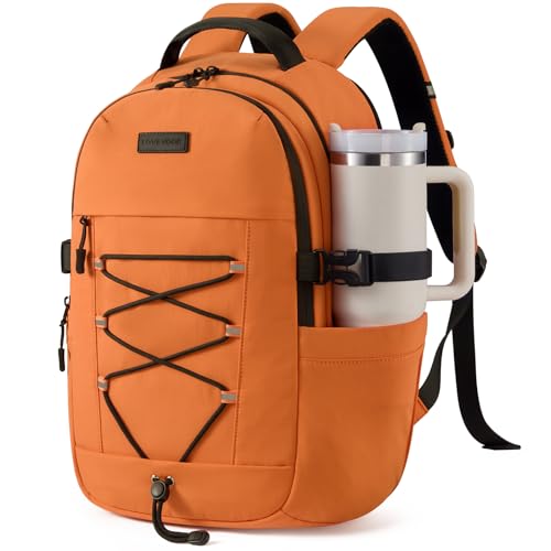 Image of LOVEVOOK School Backpack for Teens, 15.6 Inch Padded Laptop Backpacks with Large Capacity Tumbler Holder, Lightweight College Bag for Women & Men, 13 Pockets Travel Bookbag Purse for Students