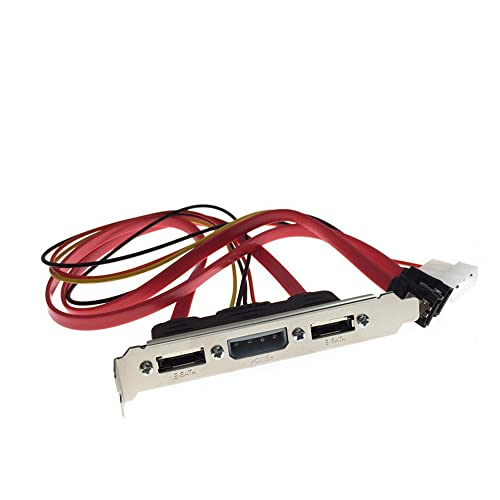 Cable PC DIY para ESATA y 4Pin IDE Molex Power PCI Bracket Slot miniatura 5