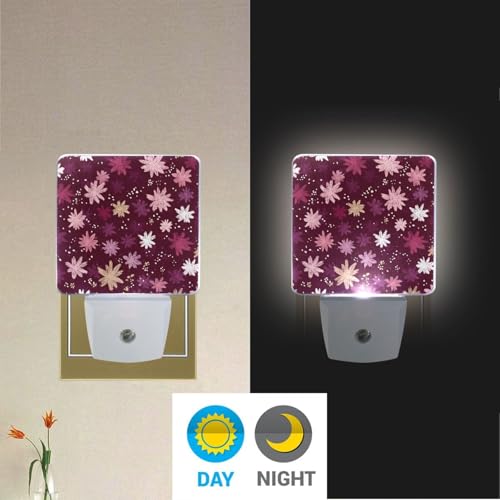 Luz Nocturna Sensor LED con Flores Rojo y Blanco miniatura 4
