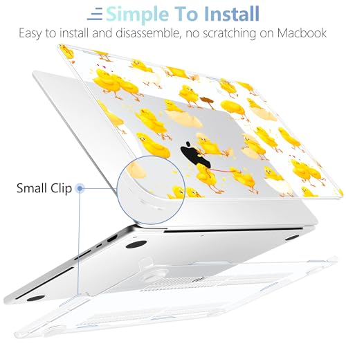 Image of MEEgoodo Case for M5 MacBook Pro 16 inch Case 2026 2024 2023 2021 with M5 M4 M3 M2 M1 Pro /Max Chip, Fit Model A3429 /A3428 /A3403 /A3186 /A2991 /A2780 /A2485, Cute Little Chick