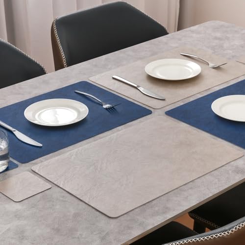 Banchif Platzsets abwaschbar Tischsets Untersetzer Platzdeckchen 4er Set – Ansicht 3
