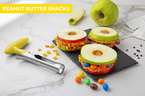 Zulay Premium Apple Corer - Easy To Use Durable Apple Corer Remover For Pears, Bell Peppers, Fuji, Honeycrisp, Gala And Pink Lady Apples - Stainless Steel Best Kitchen Gadgets Cupcake Corer - Yellow #TOP5