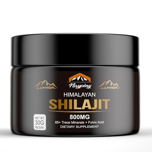 Shilajit Pure Himalayan Organic Shilajit Resin, 800mg Gold Grade Natural Shilajit for Men & Women, with 85+ Fulvic Acid & Trace Minerals, Energy Boost, Immune Support, 30 Grams