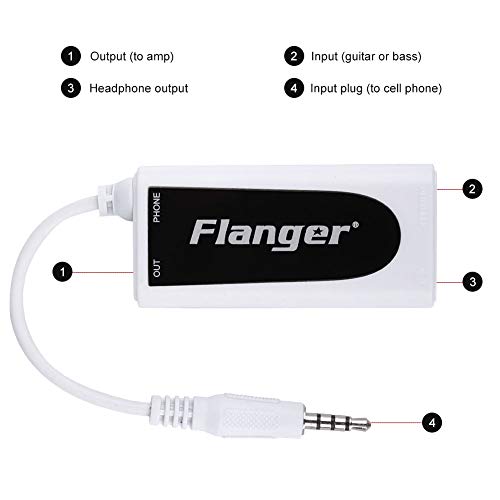 Flange FC-21 Guitarra Elétrica para Smart Phone Adaptador Conversor Acessório Instrumento