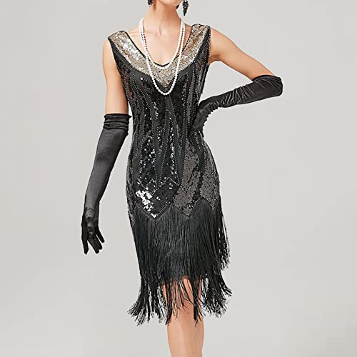 Robe Années 1920 Paillettes Perlées d'Exception Style Vintage
