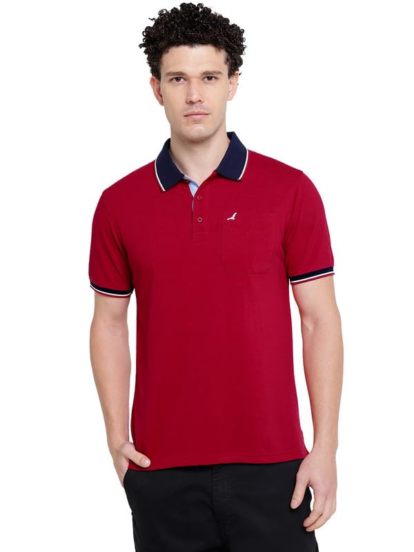 Image of AMERICAN CREW Polo Collar T-Shirt for Men with Pocket