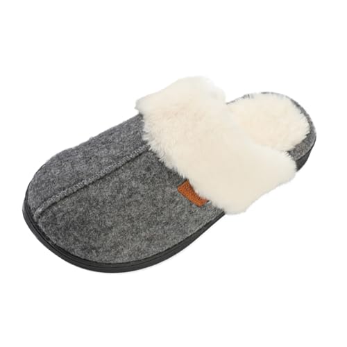 Roxoni Women's Winter House Fuzzy Fluffy Furry Cozy Clog Slipper - Soft and Perfect for Indoor/Outdoor Wear