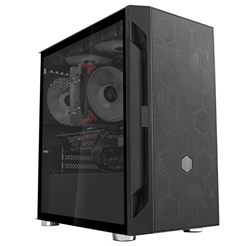 Image of Silverstone Technology FARA H1M Tempered Glass, Black, Mid-Tower Micro-ATX Case with Mini-DTX and Mini-ITX Support, SST-FAH1MB-G