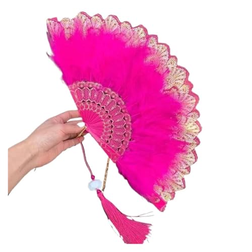 Abanico de plumas de pavo para manualidades boda encaje damas y baile