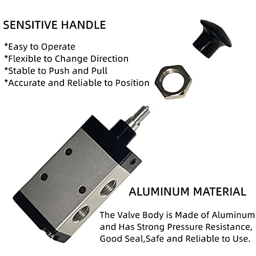 Électrovanne pneumatique robuste à levier à main 4R210-08 haute durabilité - 6