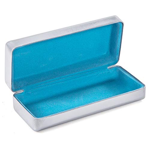 Image of TRIUMPH VISION Sunglasses Case Hard Shell Glasses Case Eyewear Eyeglasses | Sunglass Eyeglass Hard Case for Women and Men Metal PU Leather Lined Storage with Microfiber Cleaning Cloth Protection