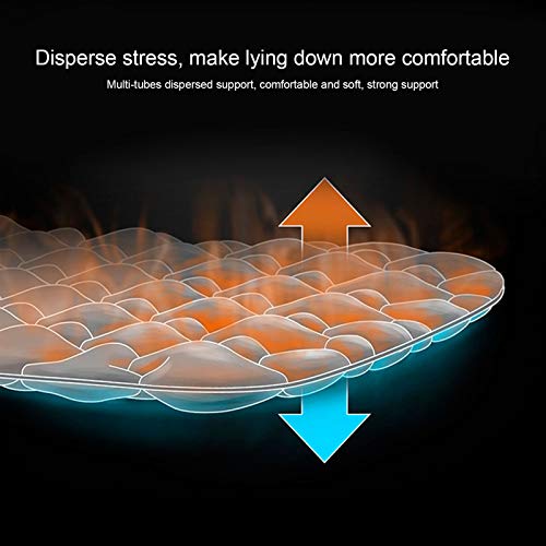 Kuuleyn Camping Mattress Compact Lightweight Sleeping Mat Camping Sleeping Pad Mat Foot Press Inflatable Cushion Mattress for Tent Hiking Travel (Orange)