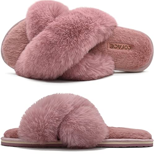 KuaiLu Ciabatte da Casa Donna Pelose Peluche Pelle...