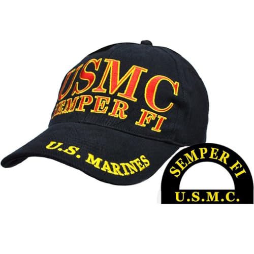 Image of MWS U.S Marine USMC Semper Fi Always a Marine Traditions Since 1775 Logo Eagle Embroidered Cap Hat