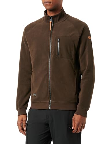 camel active Herren Fleecejacke aus recyceltem Polyester Braun, Menswear-M