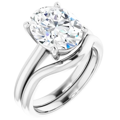 Oval Cut Lab Diamond Engagement Ring 3 Carats2