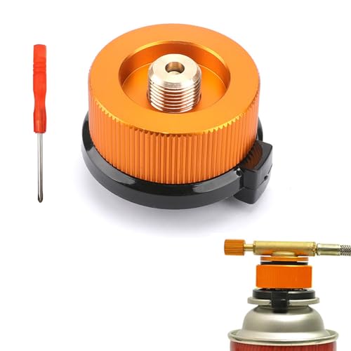 Adaptador de Camping Gas bombona,Adaptador de Cartucho de Gas,Adaptador de Recarga de Bote de Combustible,Resistencia a Altas y Bajas Temperaturas,Adecuada para Acampar,Picnics,Mochileros