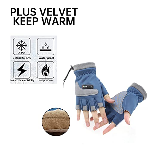 Image of YAMEIZE Kids Sport Half Finger Gloves - Anti-Slip Outdoor Cycling Biker Breathable Gloves for Boys Girls