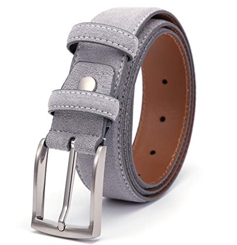 Thick Suede Genuine Leather Belt – Casual to Dress, Soft Texture