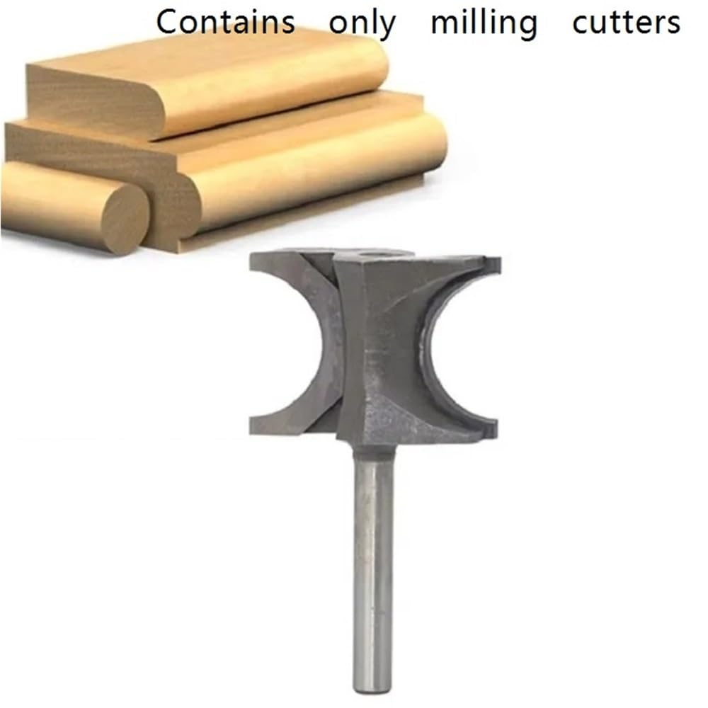 1 pezz0 Fresa Legno Semitonda, Codolo 12.7Mm / 6.35Mm
