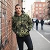 A2Z Mens Fleece Hoodie Pullover Hooded Jumper Sweatshirt - Plain Sweatshirt Camo Green 4XL #2