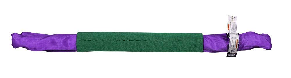 Purple Eye and Eye 4 Foot Polyester Round Sling | 2,600 lb. Vertical Capacity | 2,100 lb. Choker | 5,200 lb. Basket | 1-3/4