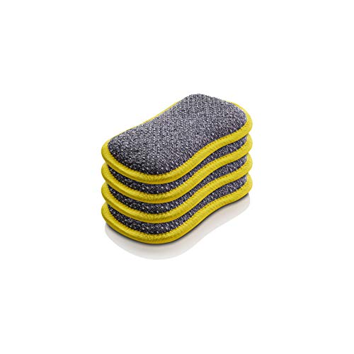 E-Cloth Washing Up Pad, Microfiber Sponge Alternative, Yellow, 4 Pack