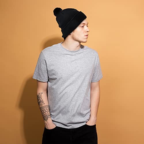 Geyoga 2 Pcs Pom Beanie Hat Men Women Hat Winter Pom Knit Hat Beanies With Ball At Top Acrylic Winter Pom Cap With Cuff thumb #3