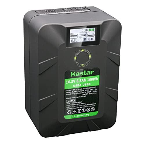 Image of Kastar BP-Y100W V-Mount Battery Replacement for DSR-450WSP DSR-450WSPL DSR-50 DSR-50P (Portable Recorder) DSR-500WS DSR-500WSL DSR-500WSP DSR-500WSPL DSR-570WS DSR-570WSL Camera