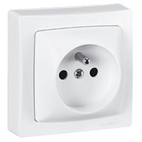 Legrand 086027 Prise de Courant 2P+T à Bornes Automatiques Appareillage Saillie Complet, Blanc