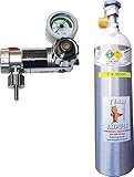  1,8-Liter Sauerstoffflasche mit Druckminderer/Druckregler Weinmann Oxyway Fast I regelbar - Flasche aus Aluminium mit medizinischem Sauerstoff Druck: 200 bar von Team Impuls