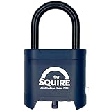 Squire Mystic Combi BF60/1.5 Long Shackle Heavy Duty Combination Padlock – 4 Wheel Code Lock for Shed, Gate, Toolbox, Garden & More – Keyless Security