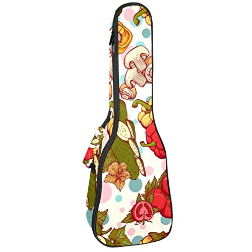 Sac robuste pour ukulélé de concert contre les chocs motif mouton noir