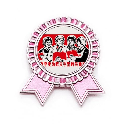Broche de collection Soldat Woman Book finition métal rose et rouge M