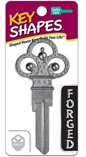 Lucky Line FORGED Key Shapes, SKELETON KEY - House Key Blank, KW1/11, 1 key (B303K) - Thumbnail 2