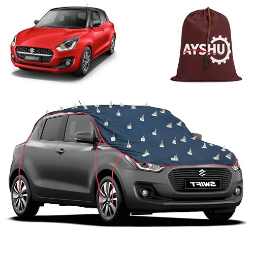 Image of AYSHU Water-Resistant Spike Car Cover for Maruti Suzuki Swift - Protects from Dogs, Monkeys, Dust, Sunlight & UV - Full Roof Universal Fit